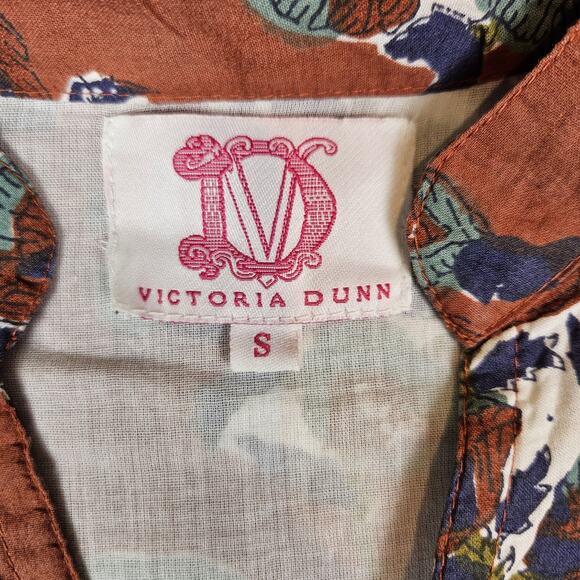 Victoria Dunn Billy Blouse Cinnamon Carnation Top Western Boho Cotton Womens S - Picture 8 of 13